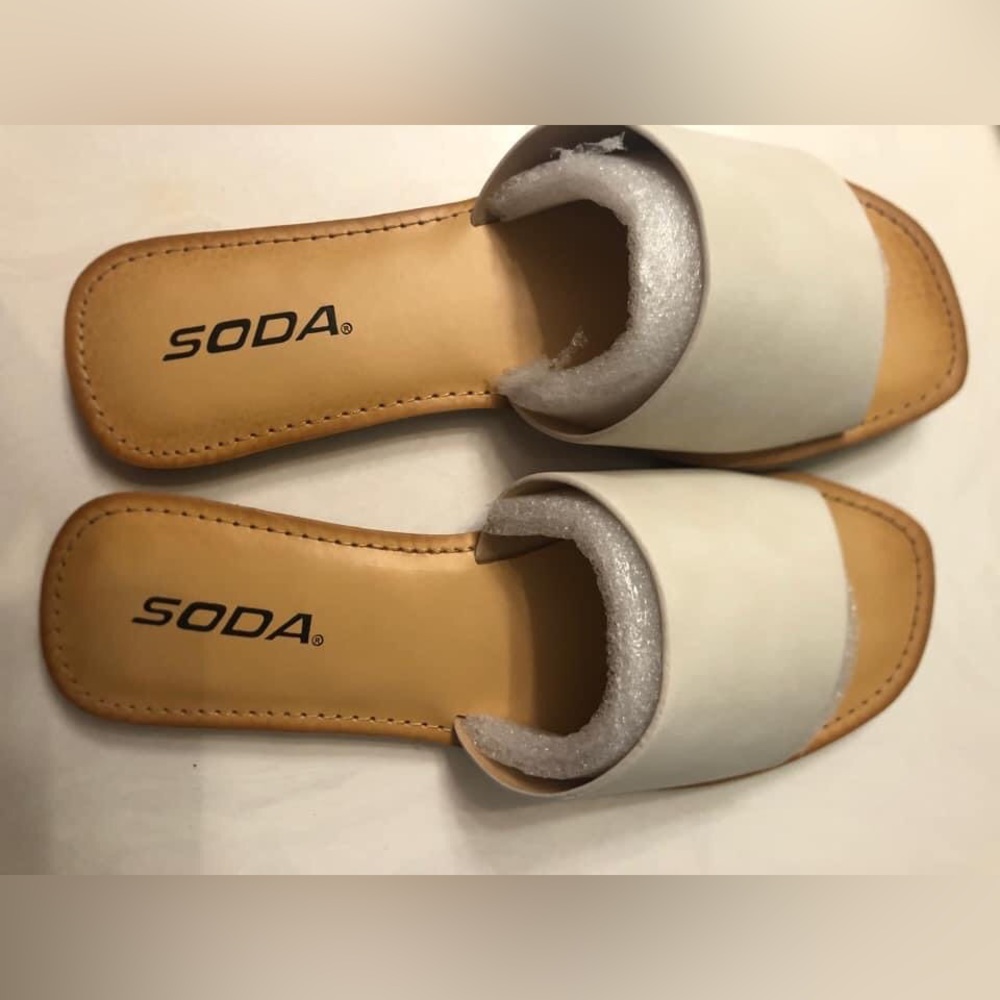 White sandals